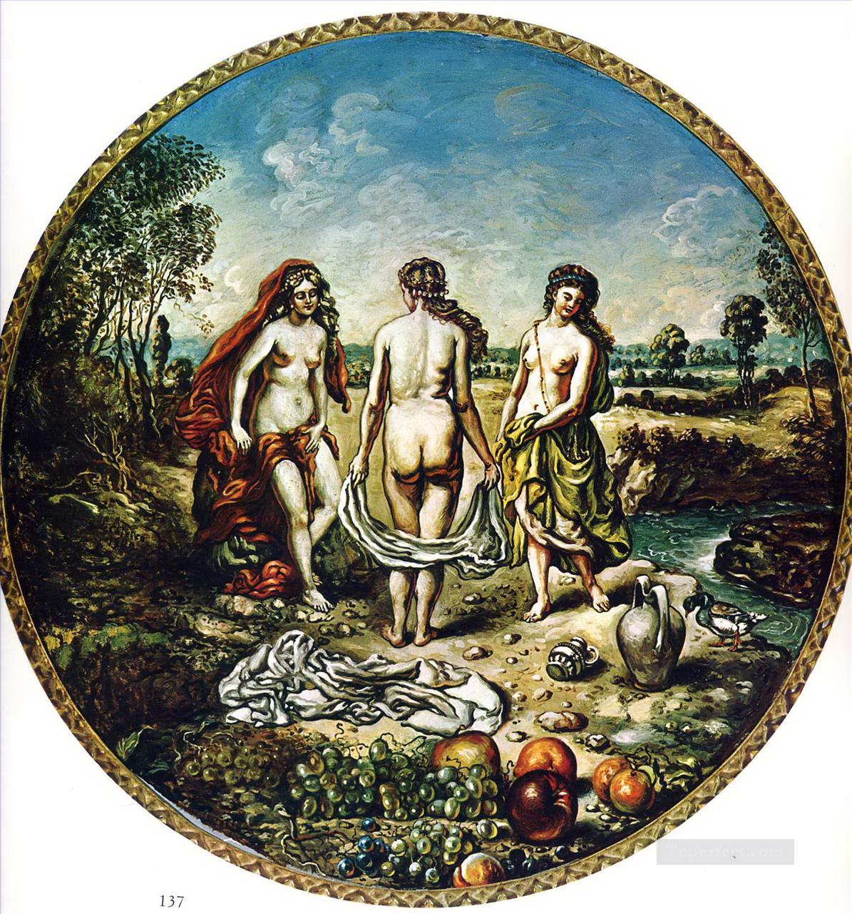 ニンフ ジョルジョ・デ・キリコ シュルレアリスム油絵